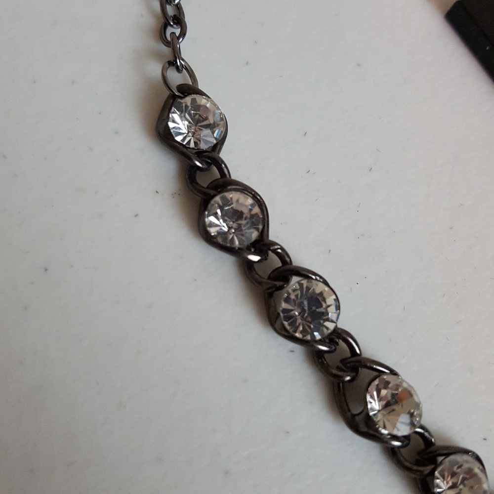 🆕Gunmetal & Rhinestone 3pc Necklace‎ Set - Picture 2 of 4